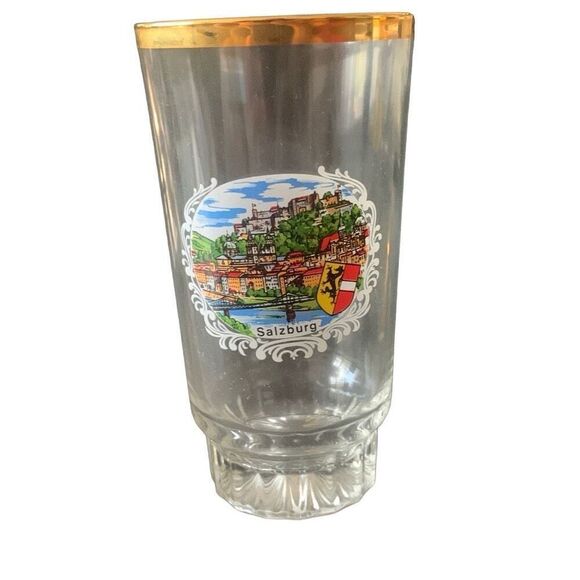 Vintage SALZBURG Austria Beer Glass Perfect for Any Beer Lover HTF Rare - Picture 9 of 13
